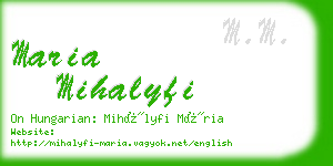 maria mihalyfi business card